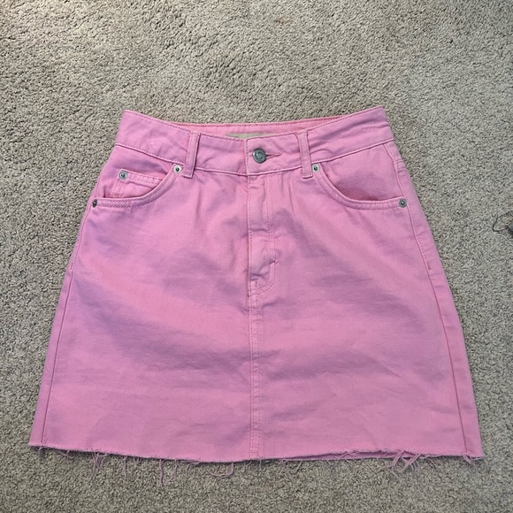 Pink denim mini skirt, top shop - Picture 1 of 3